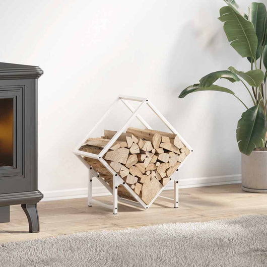 Rastrelliera per Legna da Ardere Bianca 50x25x50 cm 864276