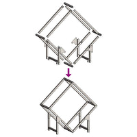 Rastrelliera per Legna da Ardere Antracite 50x25x50 cm 864277