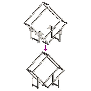Rastrelliera per Legna da Ardere Antracite 50x25x50 cm 864277