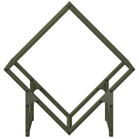 vidaXL Rastrelliera per Legna da Ardere Verde Oliva 50x25x50 cm