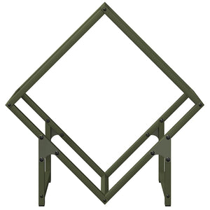 Rastrelliera per Legna da Ardere Verde Oliva 50x25x50 cm 864278