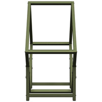 Rastrelliera per Legna da Ardere Verde Oliva 50x25x50 cm 864278
