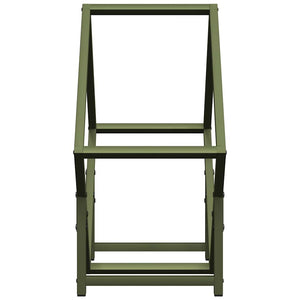 Rastrelliera per Legna da Ardere Verde Oliva 50x25x50 cm 864278