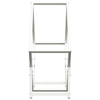 Rastrelliera per Legna da Ardere-Portalegna Bianca 60x25x60 cm 131462