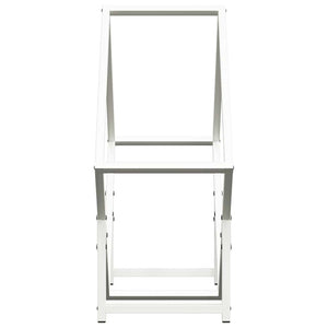 Rastrelliera per Legna da Ardere-Portalegna Bianca 60x25x60 cm 131462