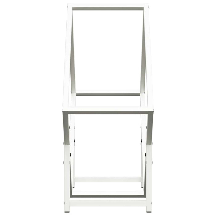 Rastrelliera per Legna da Ardere Bianca 60x25x60 cm