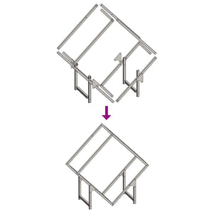 Rastrelliera per Legna da Ardere Bianca 60x25x60 cm