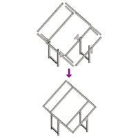 Rastrelliera per Legna da Ardere Bianca 60x25x60 cm 864280