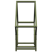 Rastrelliera per Legna da Ardere Verde Oliva 60x25x60 cm 864282