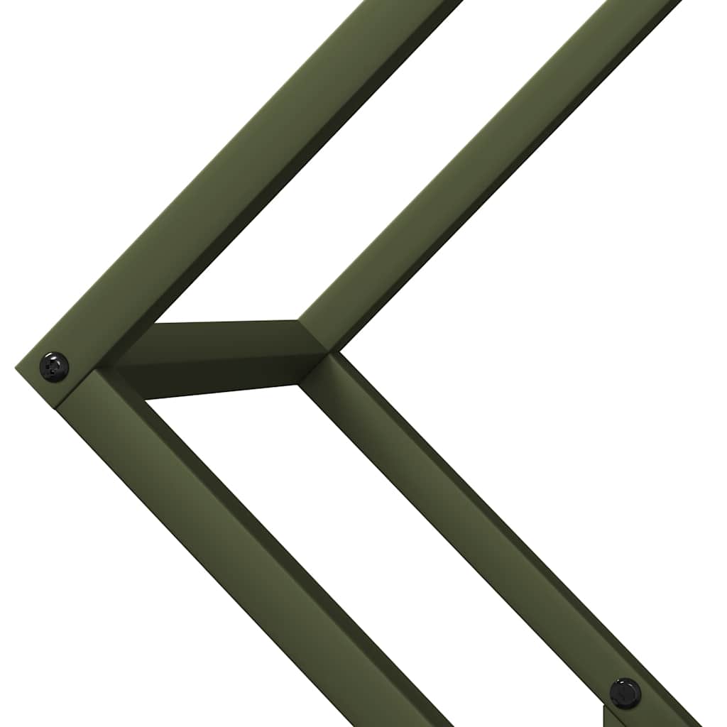 Rastrelliera per Legna da Ardere Verde Oliva 60x25x60 cm 864282