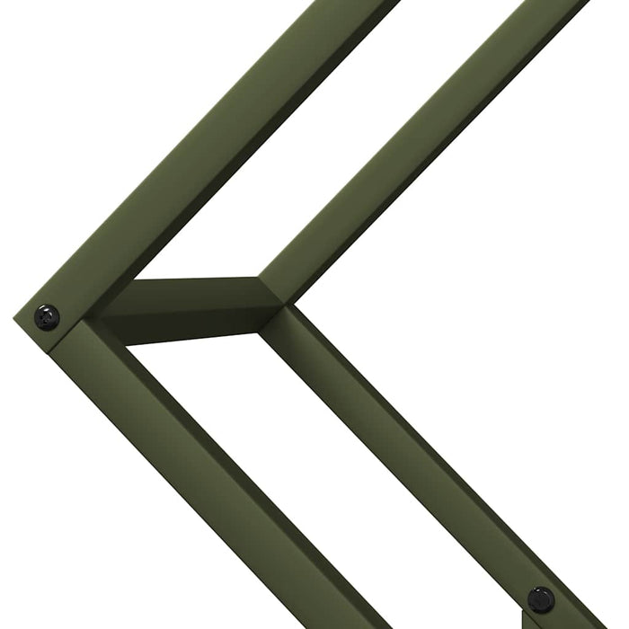 Rastrelliera per Legna da Ardere Verde Oliva 60x25x60 cm 864282