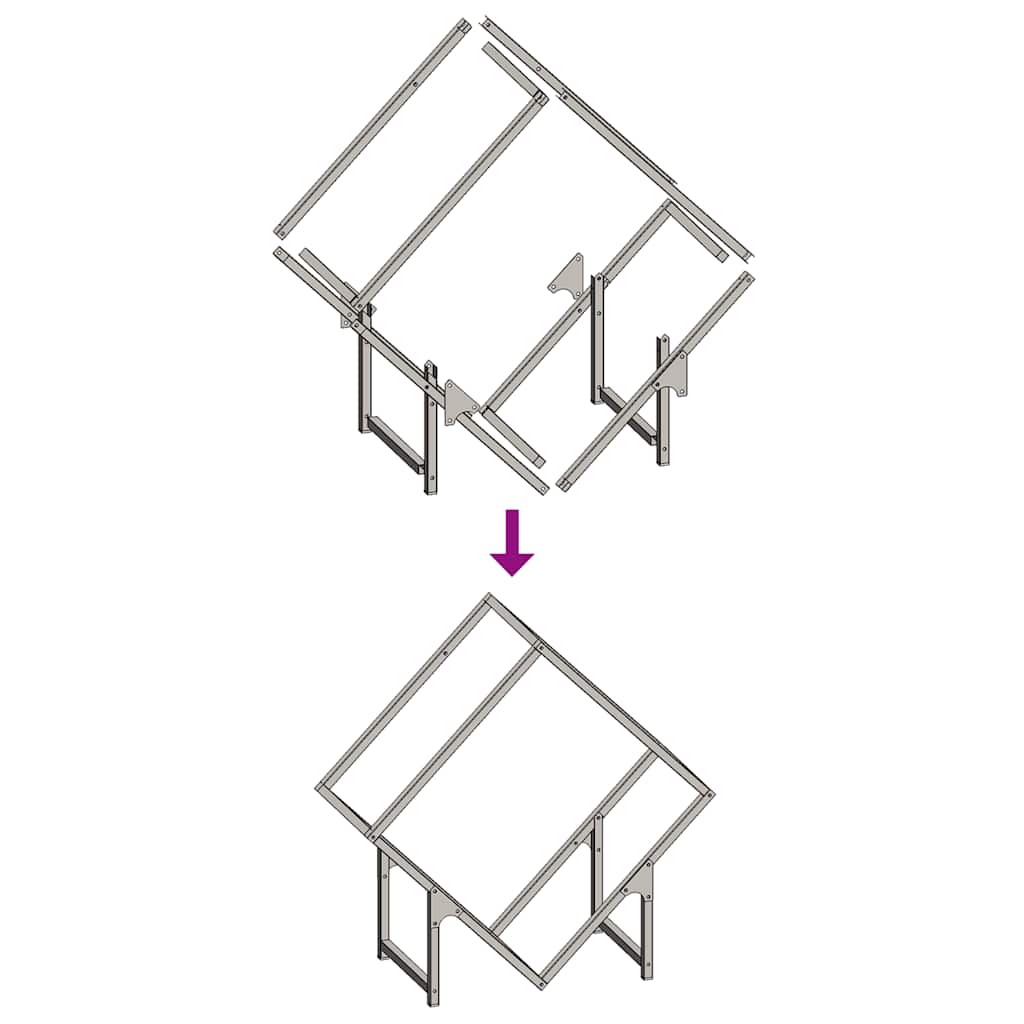 Rastrelliera per Legna da Ardere Verde Oliva 60x25x60 cm 864282