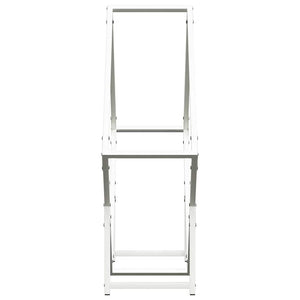 vidaXL Rastrelliera per Legna da Ardere Bianca 80x25x80 cm