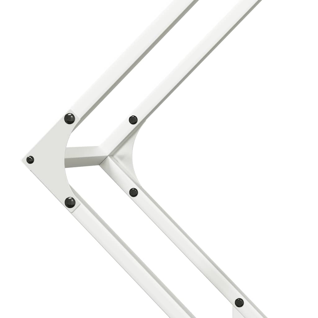 vidaXL Rastrelliera per Legna da Ardere Bianca 80x25x80 cm