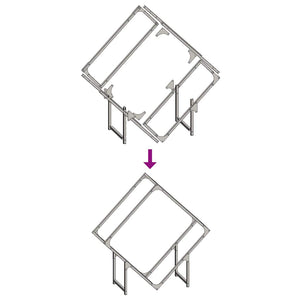 Rastrelliera per Legna da Ardere Bianca 80x25x80 cm 864284
