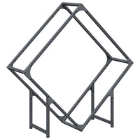 Rastrelliera per Legna da Ardere Antracite 80x25x80 cm 864285