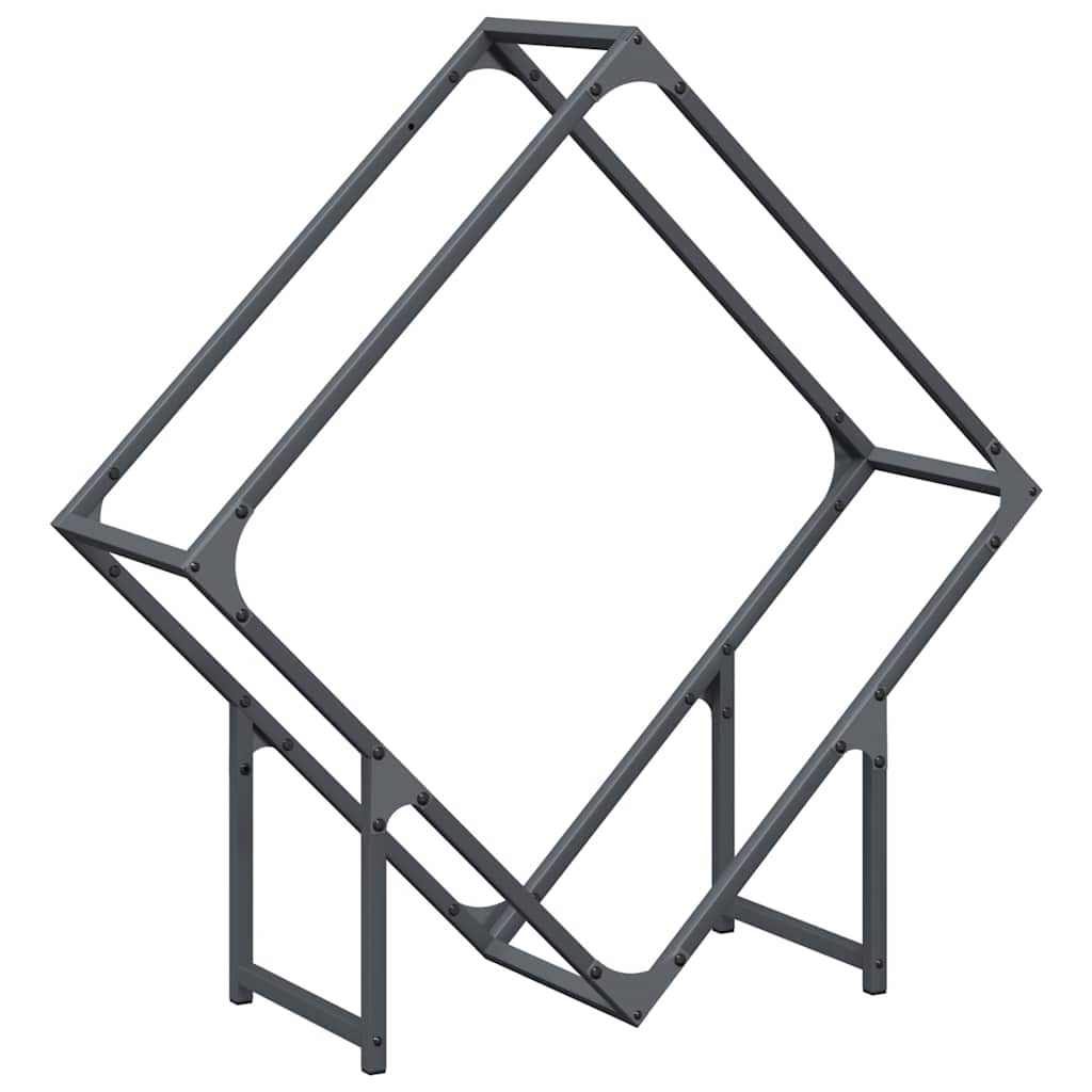 vidaXL Rastrelliera per Legna da Ardere Antracite 80x25x80 cm