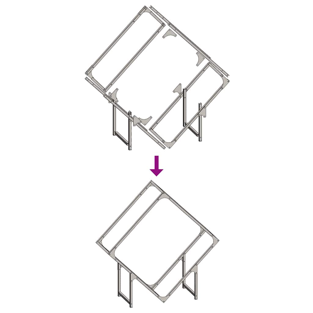 Rastrelliera per Legna da Ardere Antracite 80x25x80 cm 864285