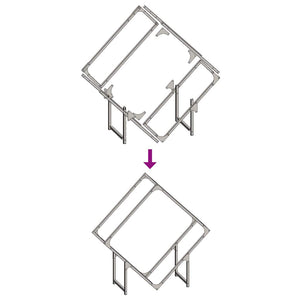 vidaXL Rastrelliera per Legna da Ardere Antracite 80x25x80 cm
