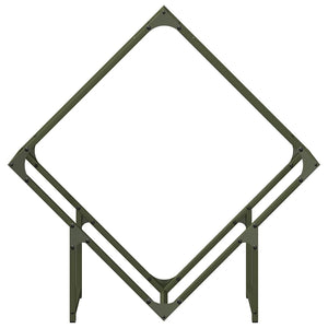 vidaXL Rastrelliera per Legna da Ardere Verde Oliva 80x25x80 cm