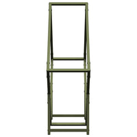 vidaXL Rastrelliera per Legna da Ardere Verde Oliva 80x25x80 cm