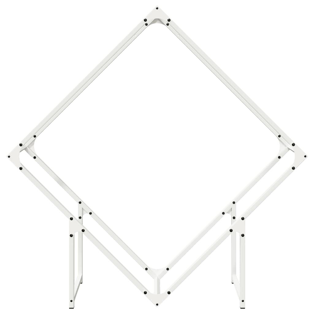 Rastrelliera per Legna da Ardere Bianca 100x25x100 cm 864288