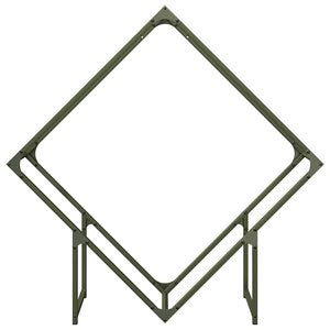 Rastrelliera per Legna da Ardere Verde Oliva 100x25x100 cm 864290