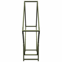 vidaXL Rastrelliera per Legna da Ardere Verde Oliva 100x25x100 cm