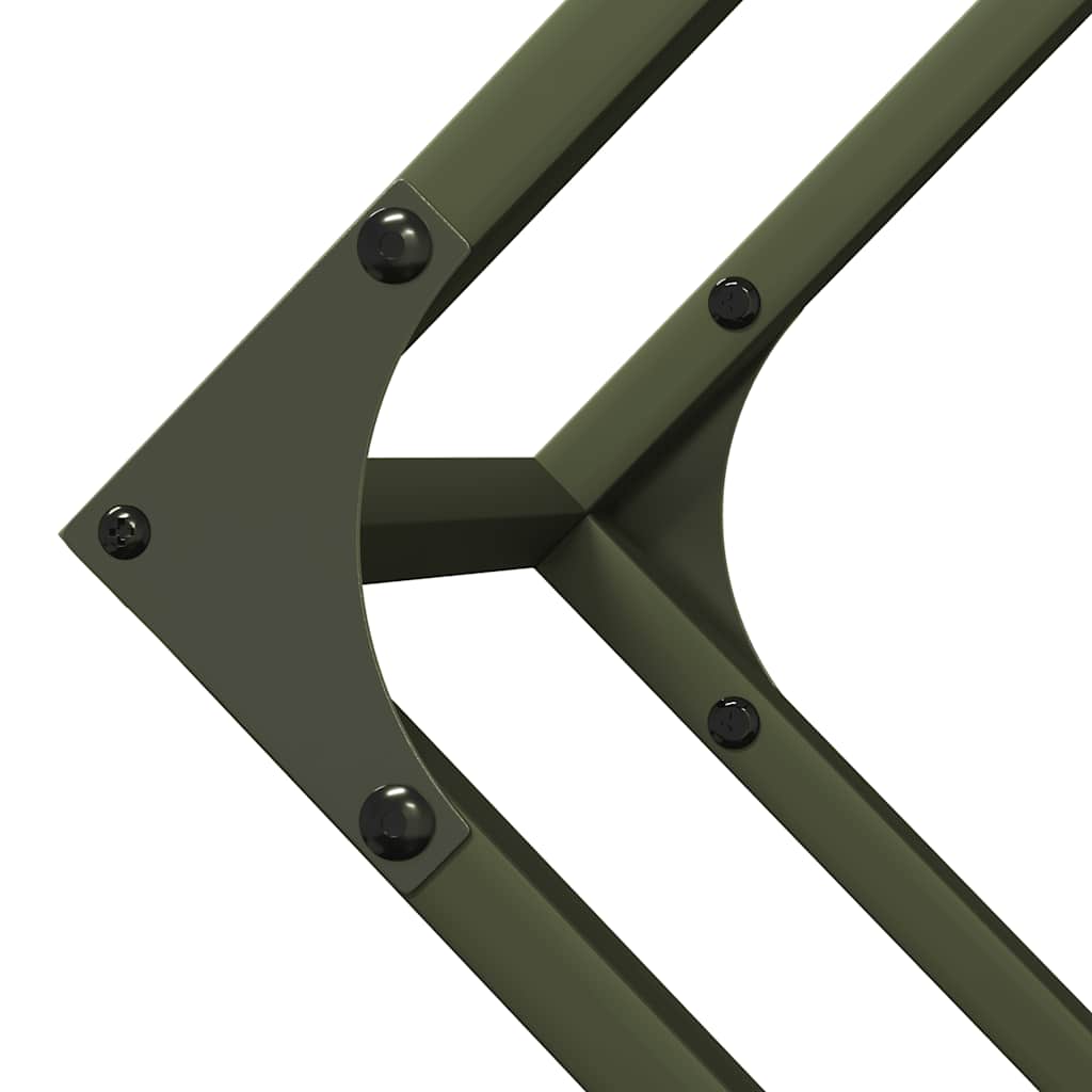 Rastrelliera per Legna da Ardere Verde Oliva 100x25x100 cm 864290