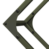 Rastrelliera per Legna da Ardere Verde Oliva 100x25x100 cm 864290