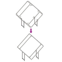 vidaXL Rastrelliera per Legna da Ardere Verde Oliva 100x25x100 cm