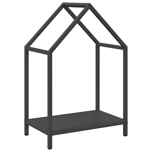 Rastrelliera per Legna da Ardere Nera 40x25x60 cm 864291