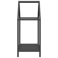 vidaXL Rastrelliera per Legna da Ardere Nera 40x25x60 cm