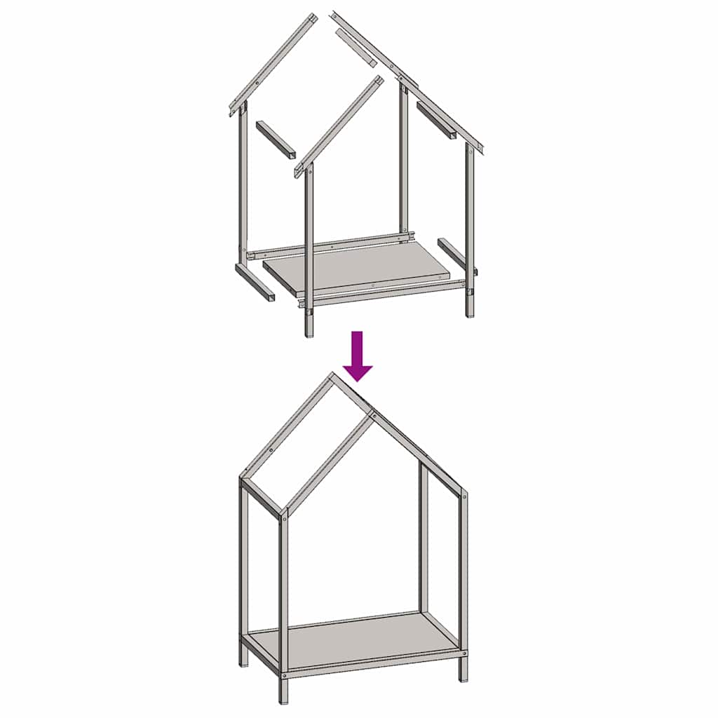 Rastrelliera per Legna da Ardere Bianca 40x25x60 cm 864292