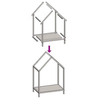 vidaXL Rastrelliera per Legna da Ardere Antracite 40x25x60 cm