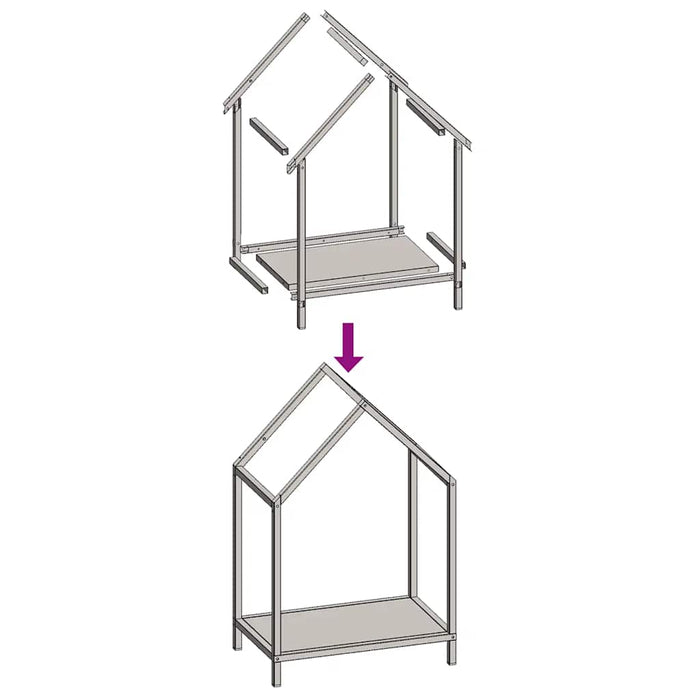 Rastrelliera per Legna da Ardere Antracite 40x25x60 cm 864293