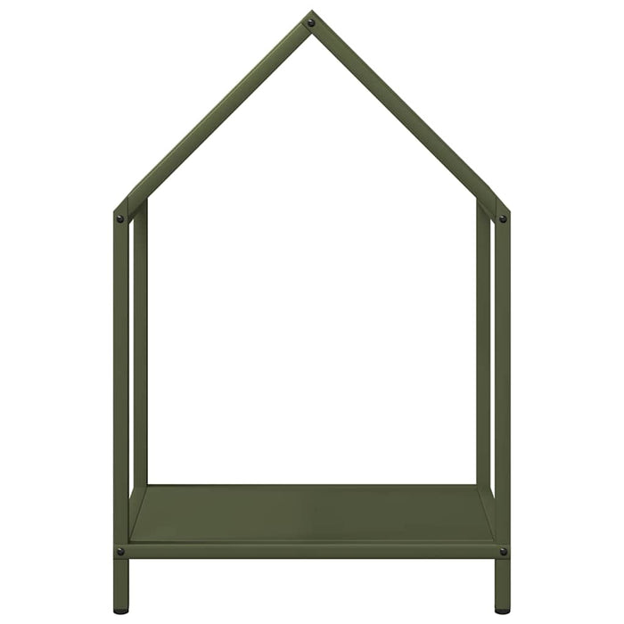 Rastrelliera per Legna da Ardere Verde Oliva 40x25x60 cm