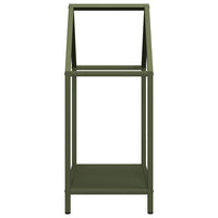 Rastrelliera per Legna da Ardere Verde Oliva 40x25x60 cm