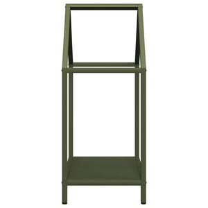 Rastrelliera per Legna da Ardere Verde Oliva 40x25x60 cm