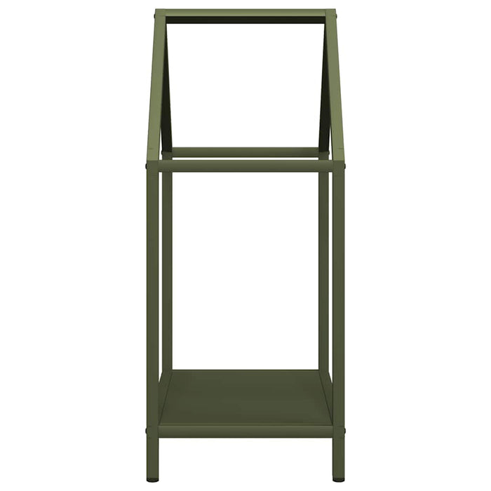 Rastrelliera per Legna da Ardere Verde Oliva 40x25x60 cm 864294