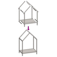 Rastrelliera per Legna da Ardere Verde Oliva 40x25x60 cm 864294