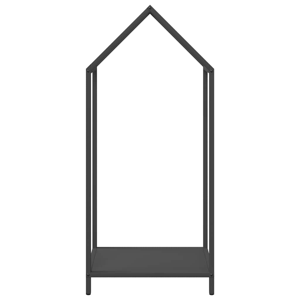 Rastrelliera per Legna da Ardere Nera 40x25x90 cm 864295