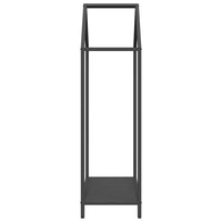 Rastrelliera per Legna da Ardere Nera 40x25x90 cm