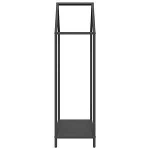 Rastrelliera per Legna da Ardere Nera 40x25x90 cm