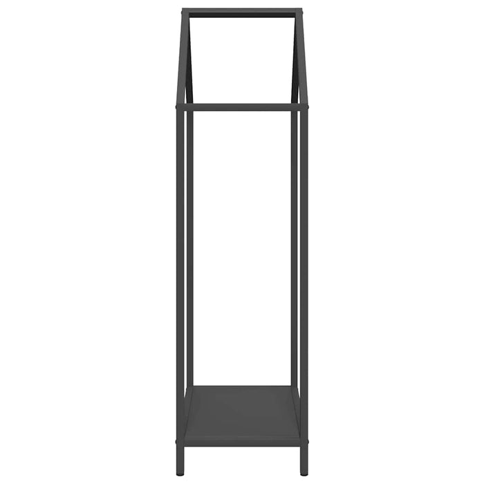 Rastrelliera per Legna da Ardere Nera 40x25x90 cm