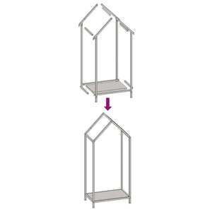 Rastrelliera per Legna da Ardere Bianca 40x25x90 cm 864296