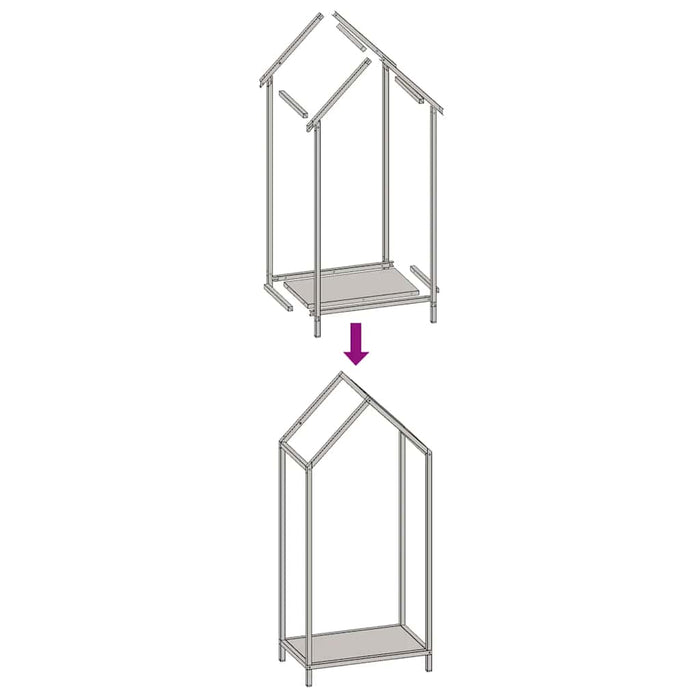 Rastrelliera per Legna da Ardere Bianca 40x25x90 cm 864296