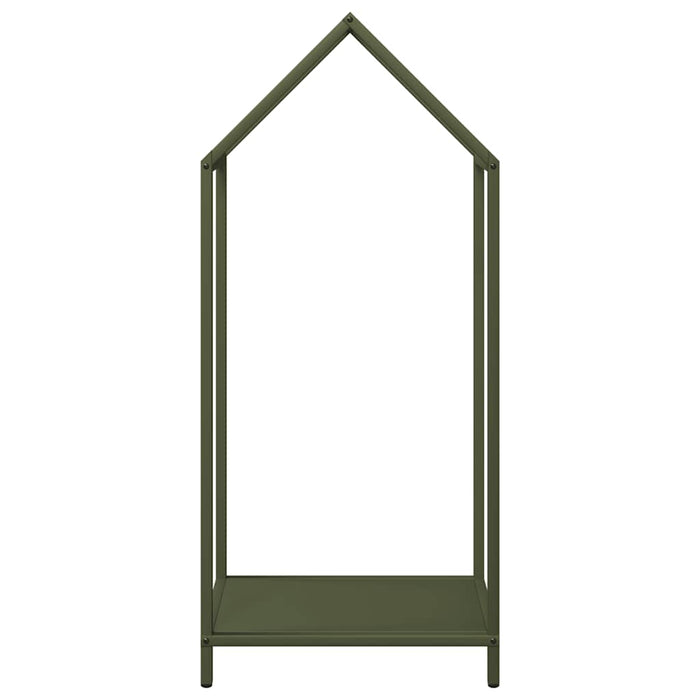 vidaXL Rastrelliera per Legna da Ardere Verde Oliva 40x25x90 cm