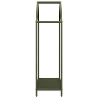 Rastrelliera per Legna da Ardere Verde Oliva 40x25x90 cm 864298