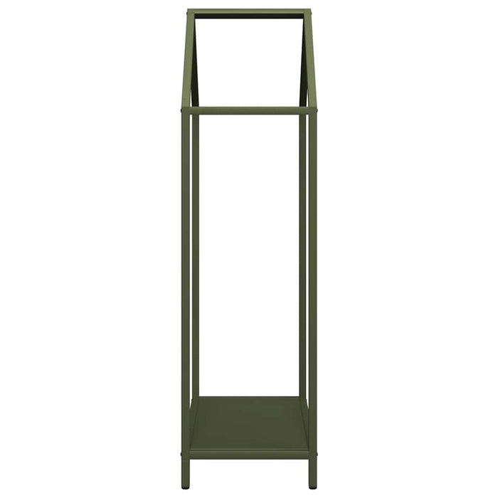 Rastrelliera per Legna da Ardere Verde Oliva 40x25x90 cm 864298